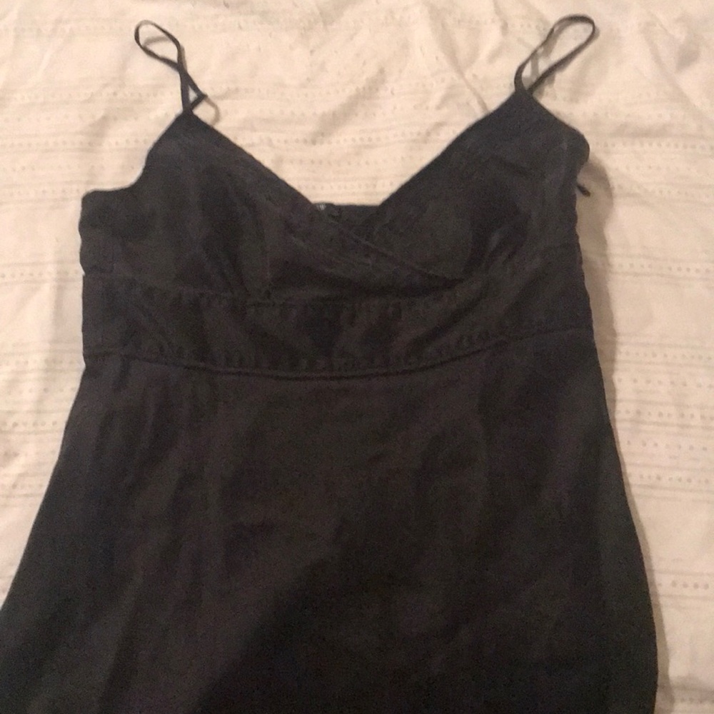 Silky black tank top